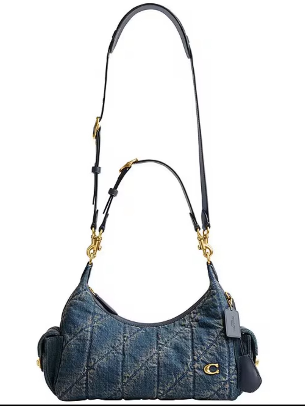 COACH Juliet Soft Quilted Loved Denim Pocket Bag 30 NWT